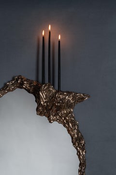Beautiful People VII Mirror in Polished Stainless Steel by William Guillon
