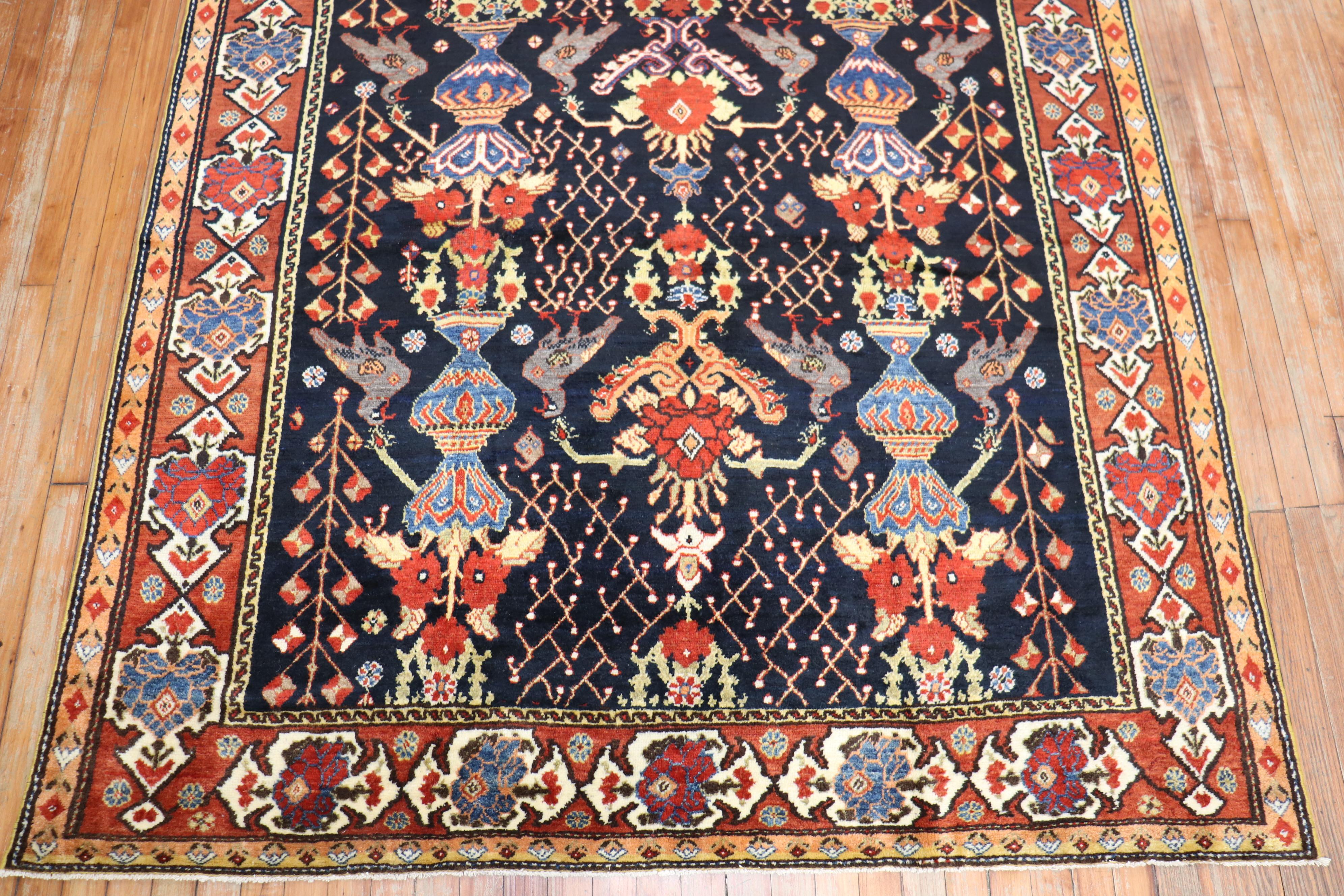 Beautiful Persian Bakhtiari Gallery Size Rug In Good Condition For Sale In New York, NY
