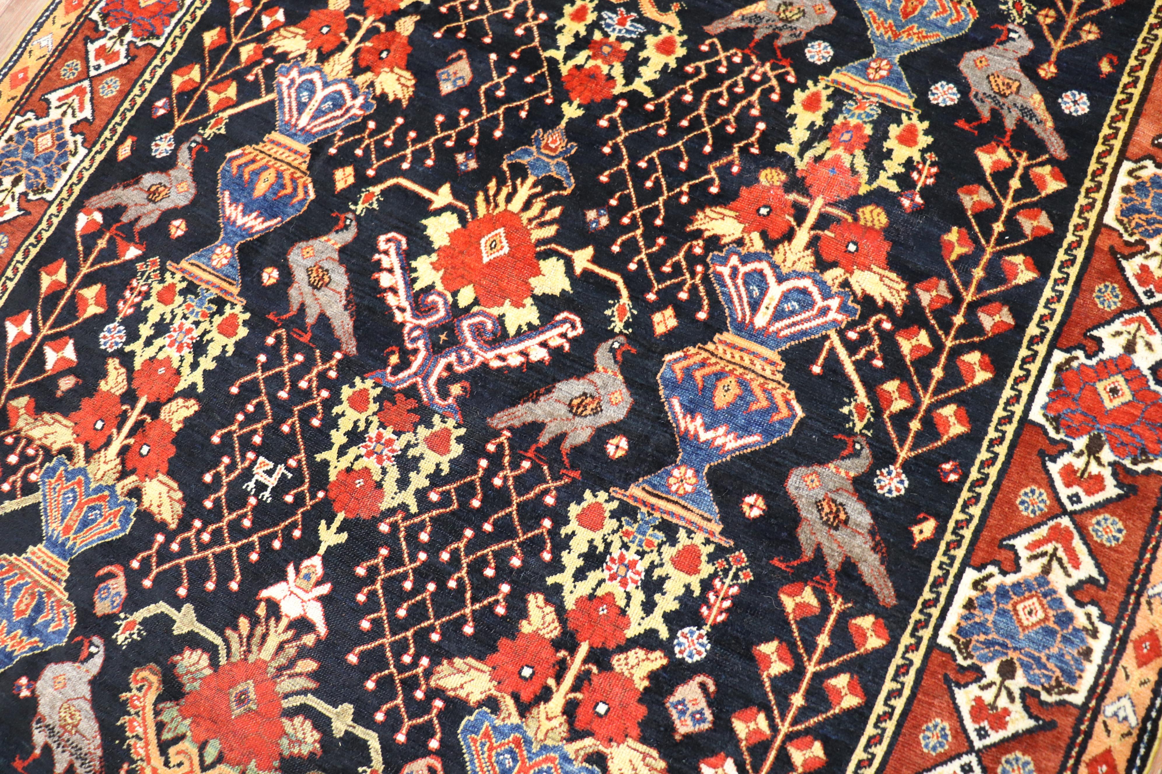 Beautiful Persian Bakhtiari Gallery Size Rug For Sale 1