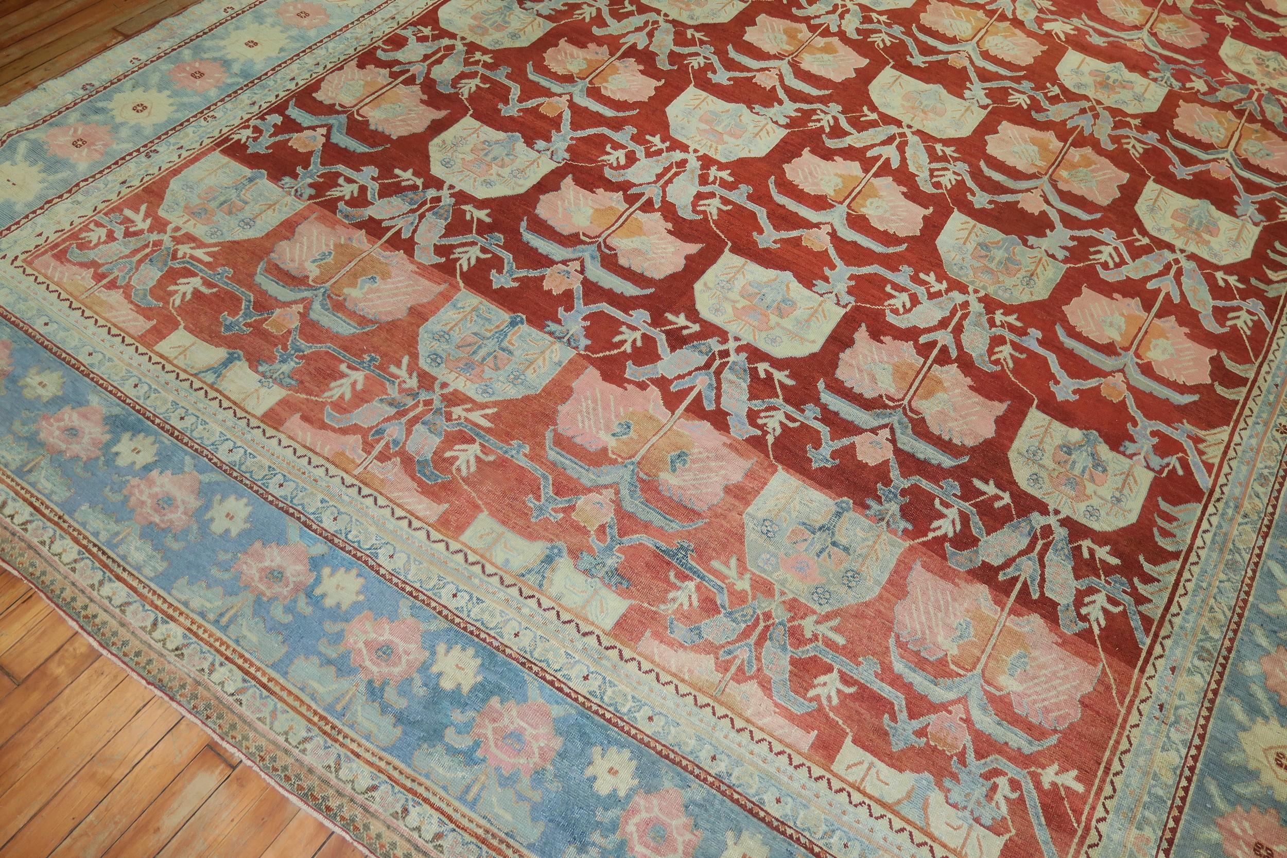 Wool Beautiful Persian Floral Pattern Fine Carpet For Sale