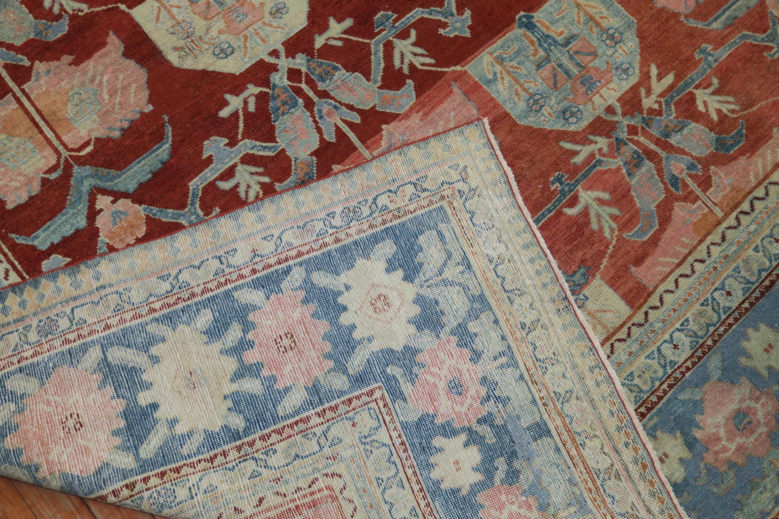 British Colonial Beautiful Persian Floral Pattern Fine Carpet For Sale
