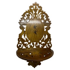 Magnifique petite console à étagère Biedermeier, Art populaire suédois ancien, années 1850