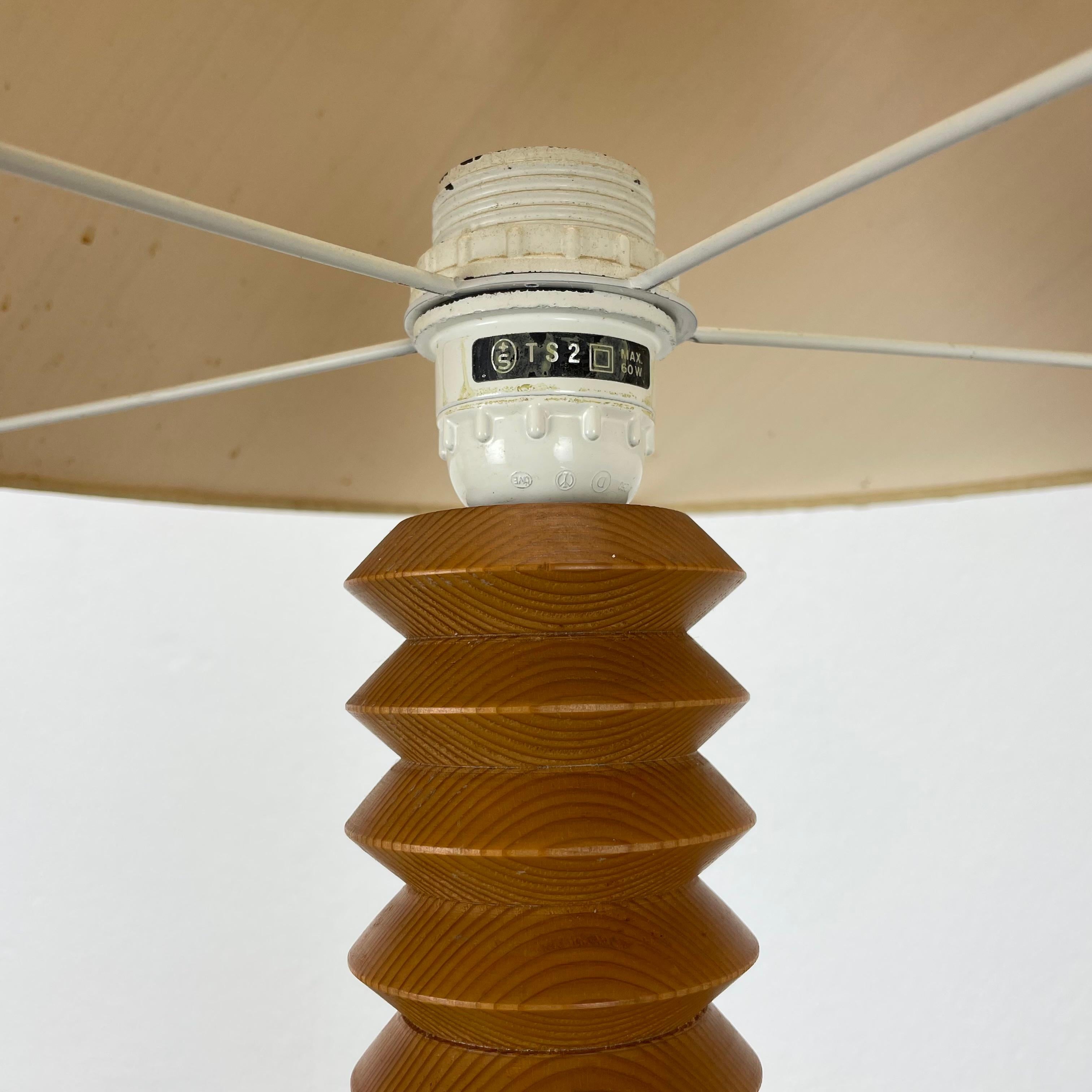 beautiful Pierre CHAPO Style solid pine wood CUBIC table light, Sweden 1970s For Sale 6