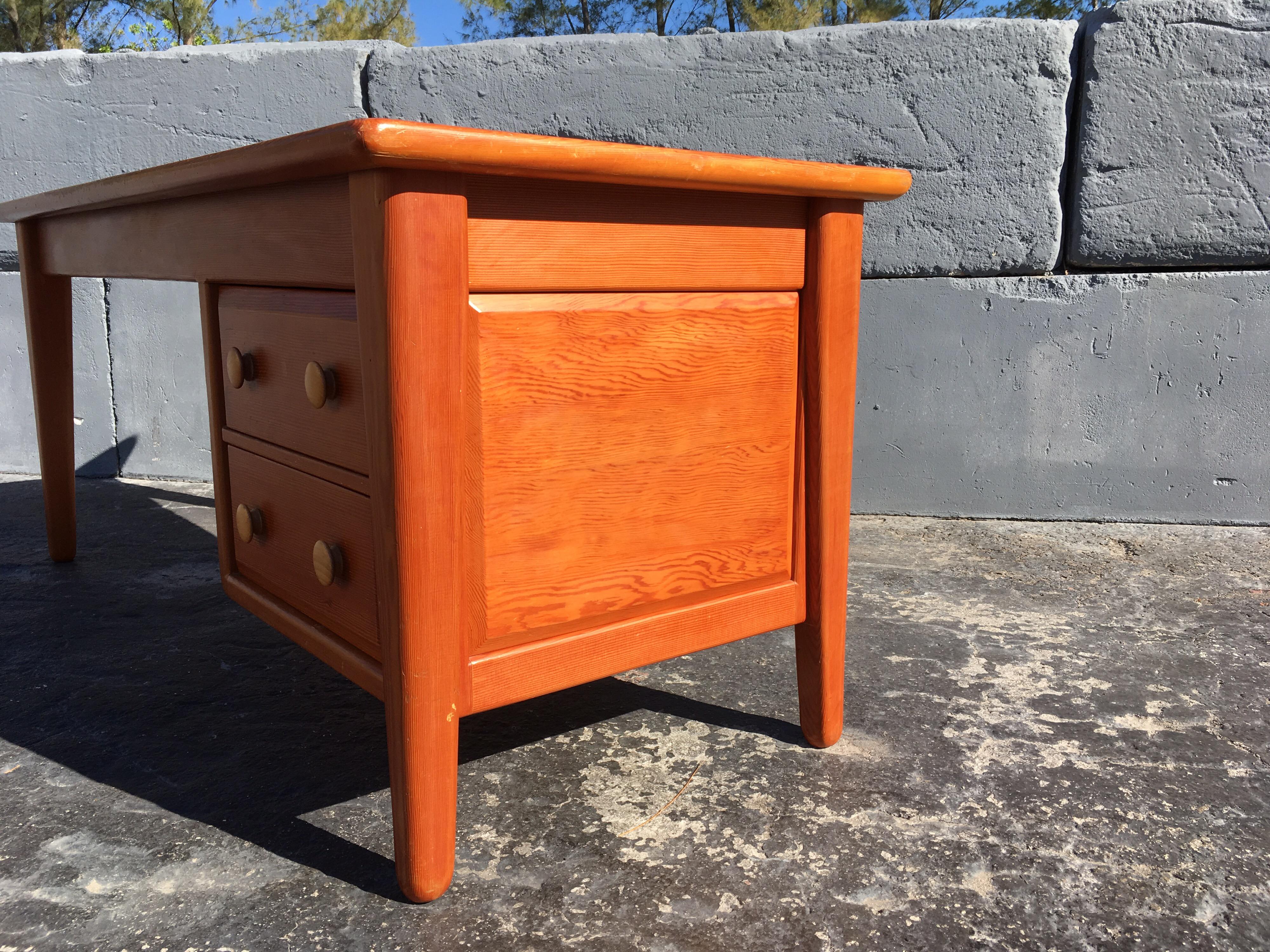 Beautiful Pine Craftsman Desk Prouve Chapo Style For Sale 3