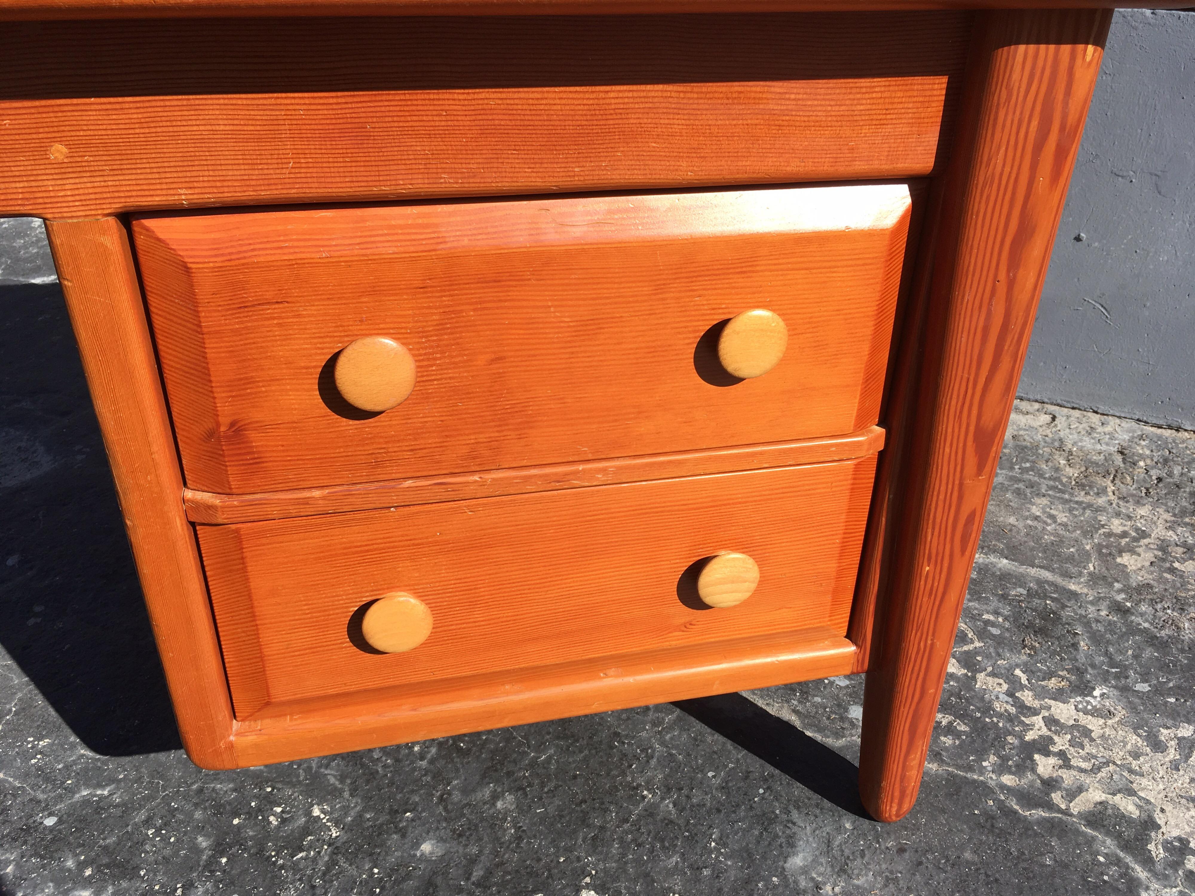 Beautiful Pine Craftsman Desk Prouve Chapo Style For Sale 6
