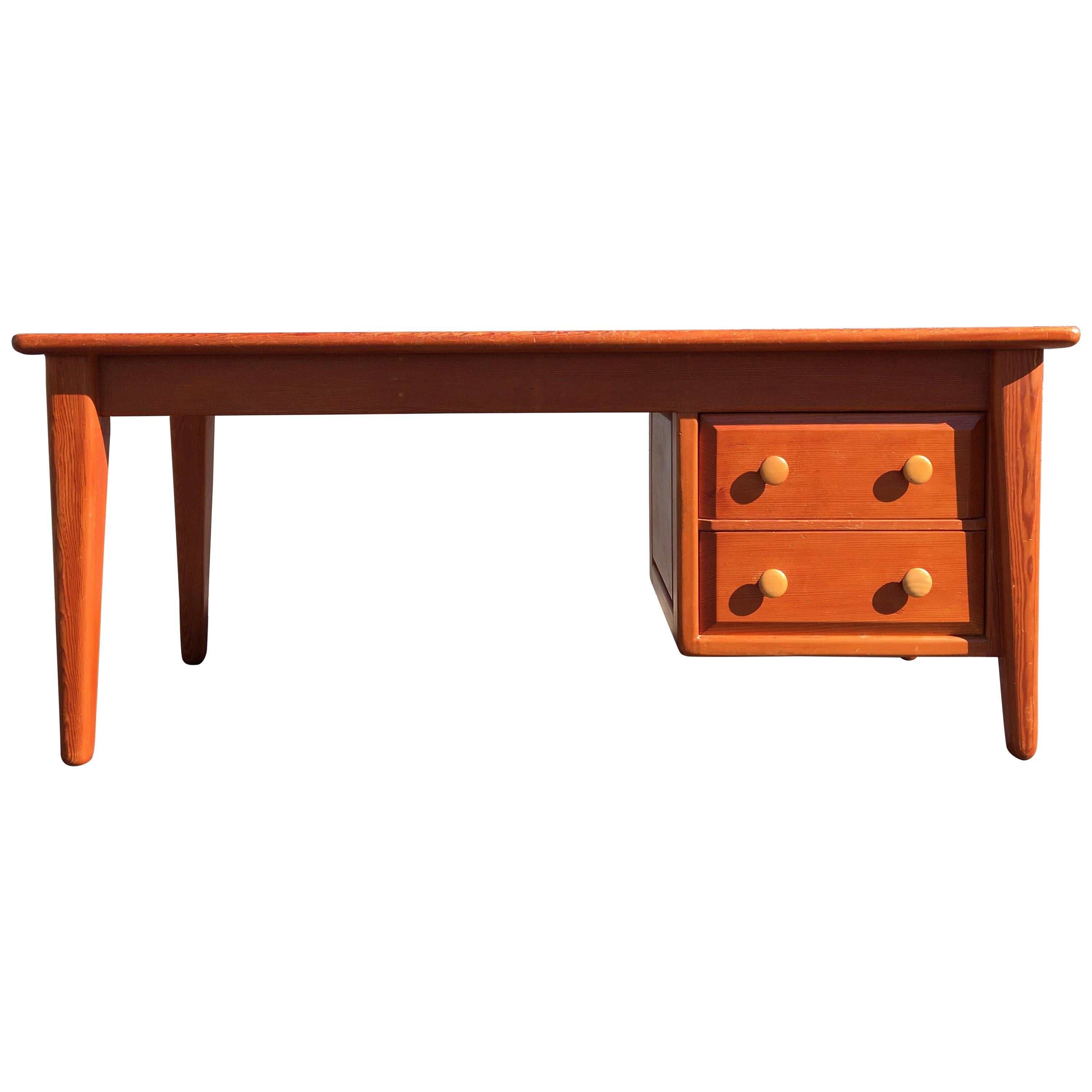 Beautiful Pine Craftsman Desk Prouve Chapo Style For Sale