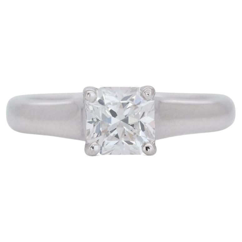 Beautiful Platinum Ring with 0.74 ct Natural Diamonds- Tiffany & Co. Certificate For Sale