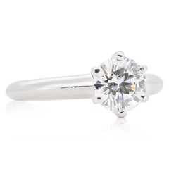 Original Tiffany&Co Certified  Beautiful Platinum Ring 1.15 ct Natural Diamond
