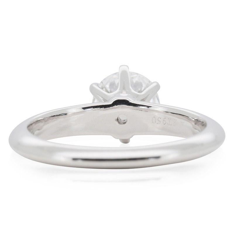 Original Tiffany&Co Certified  Beautiful Platinum Ring 1.15 ct Natural Diamond  1