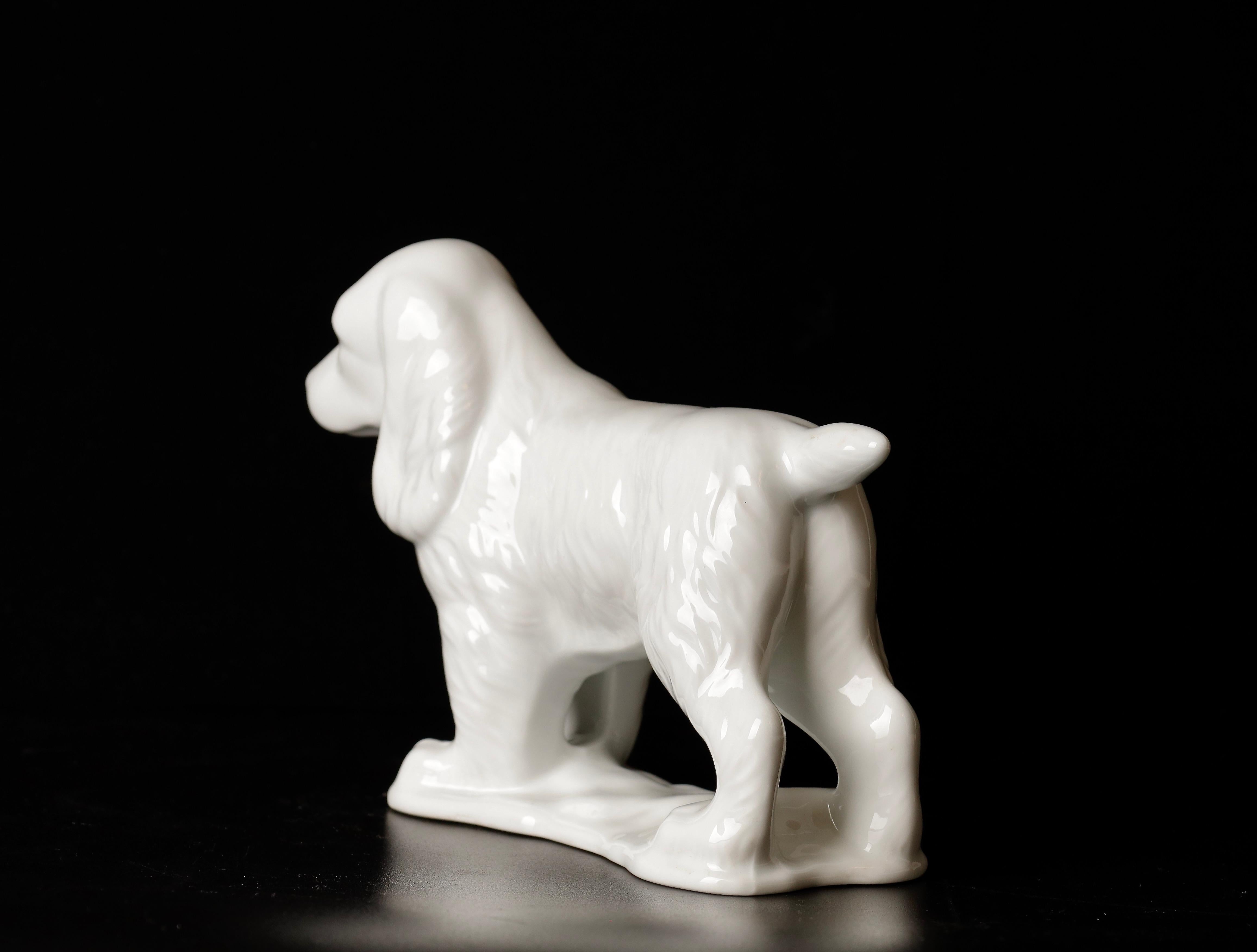 Beautiful Porcelain Dog Okimono Object by Shozan For Sale 6