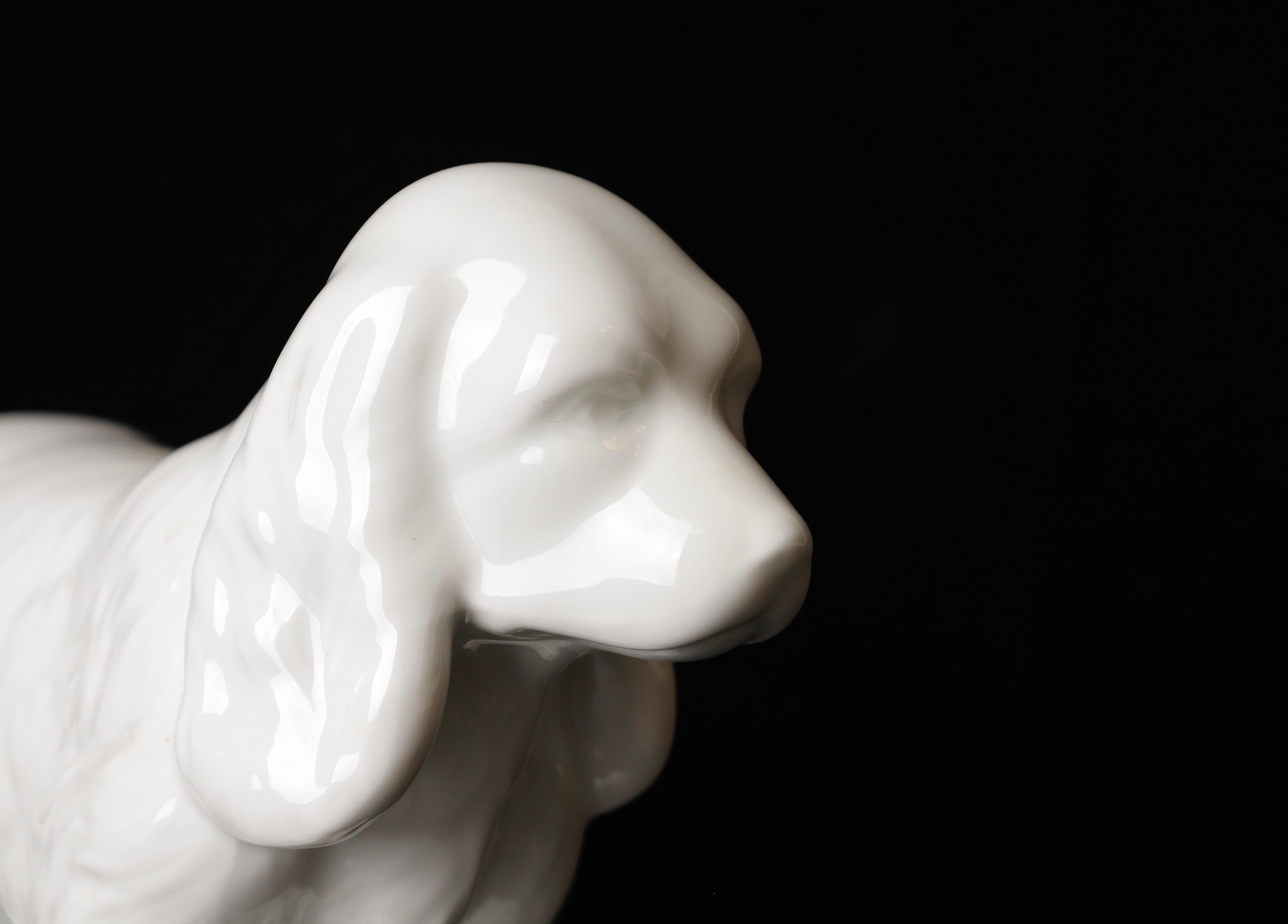 Beautiful Porcelain Dog Okimono Object by Shozan For Sale 10