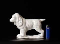 Beautiful Porcelain Dog Okimono Object by Shozan