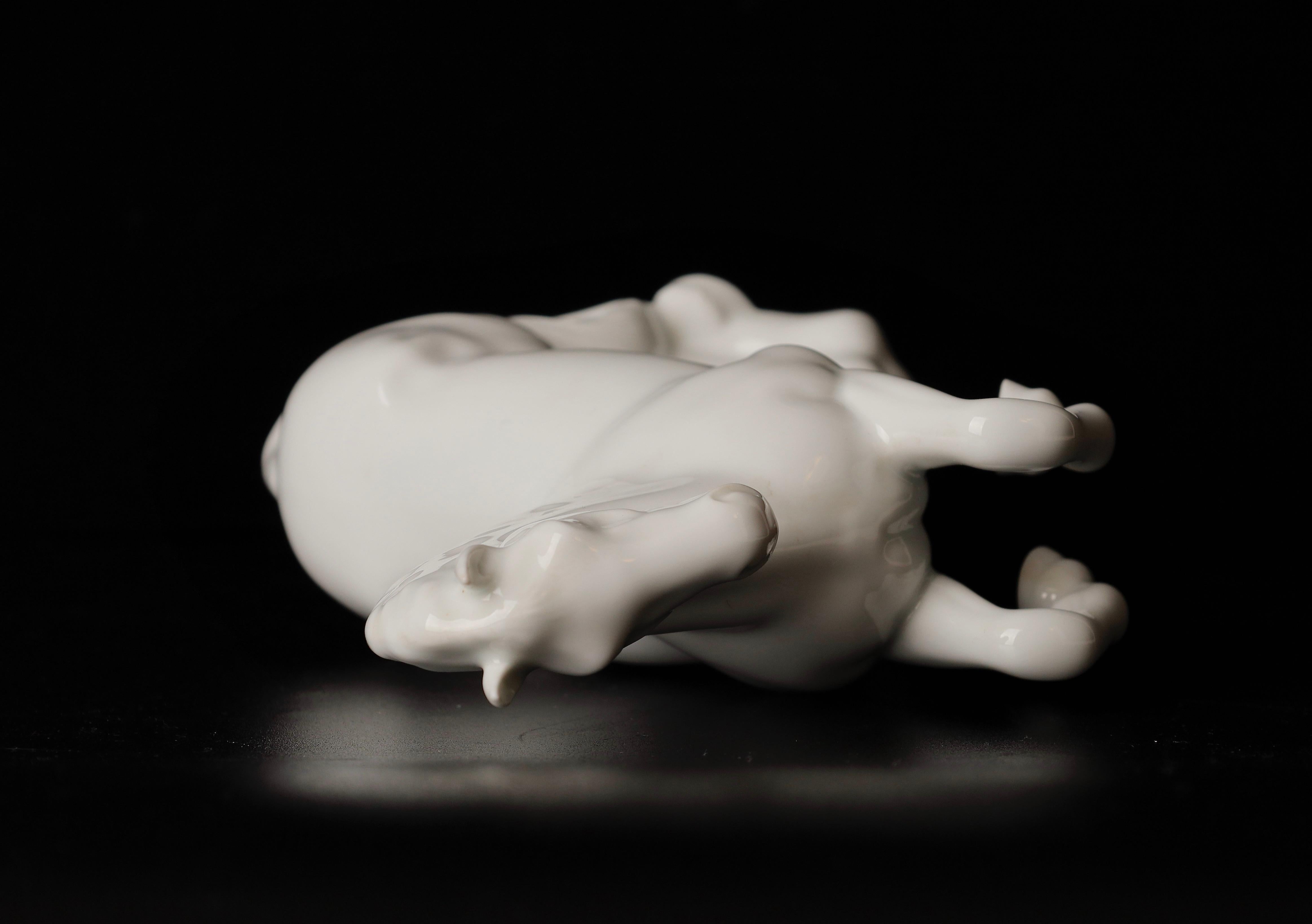 Beautiful Porcelain Horse Okimono Object by Shozan For Sale 10