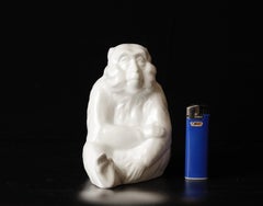 Beautiful Porcelain Monkey Okimono Object by Shozan