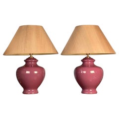 Beautiful Porcelain Paired Table Lamps from Bielefelder Werkstätten Manufactory