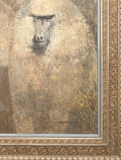 Beautiful Portrait of a man with his White Monkey