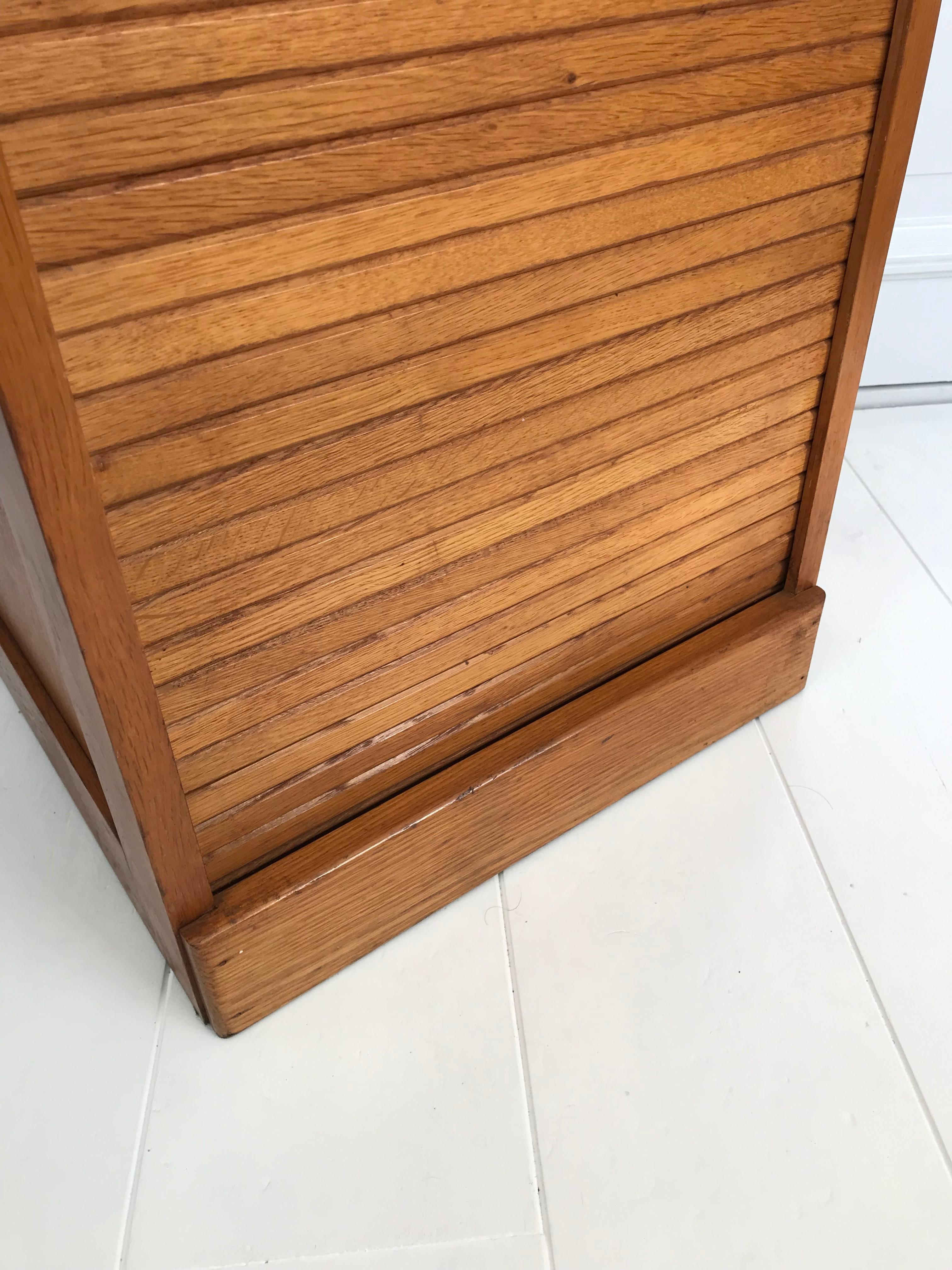 Beautiful & Practical Dutch Art Deco Filing Cabinet with Roller Door & 9 Drawers 4