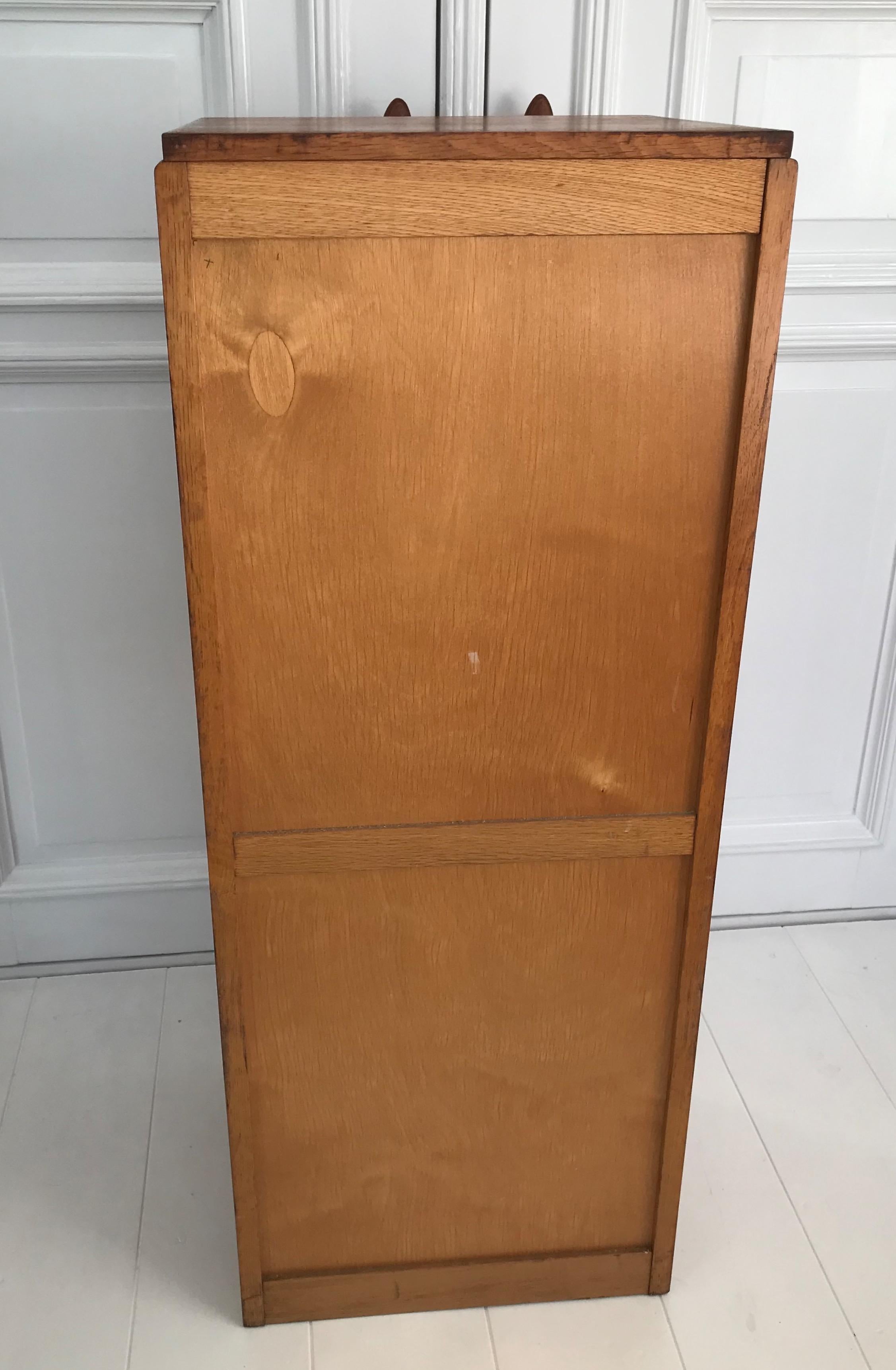 Beautiful & Practical Dutch Art Deco Filing Cabinet with Roller Door & 9 Drawers 11