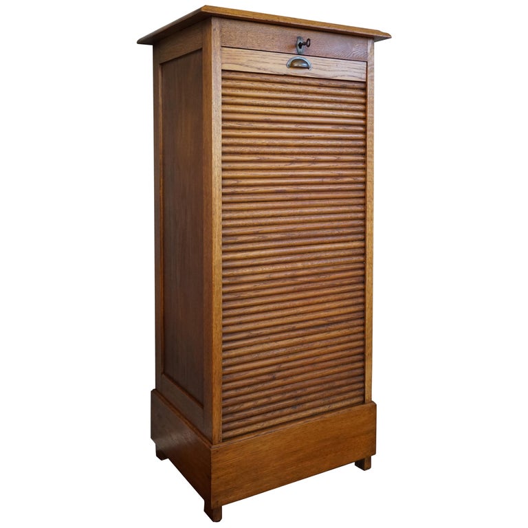 Beautiful and Practical Dutch Art Deco Filing with Roller Door