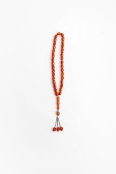Beautiful Prayer Necklace Made of Amber from the 1960s