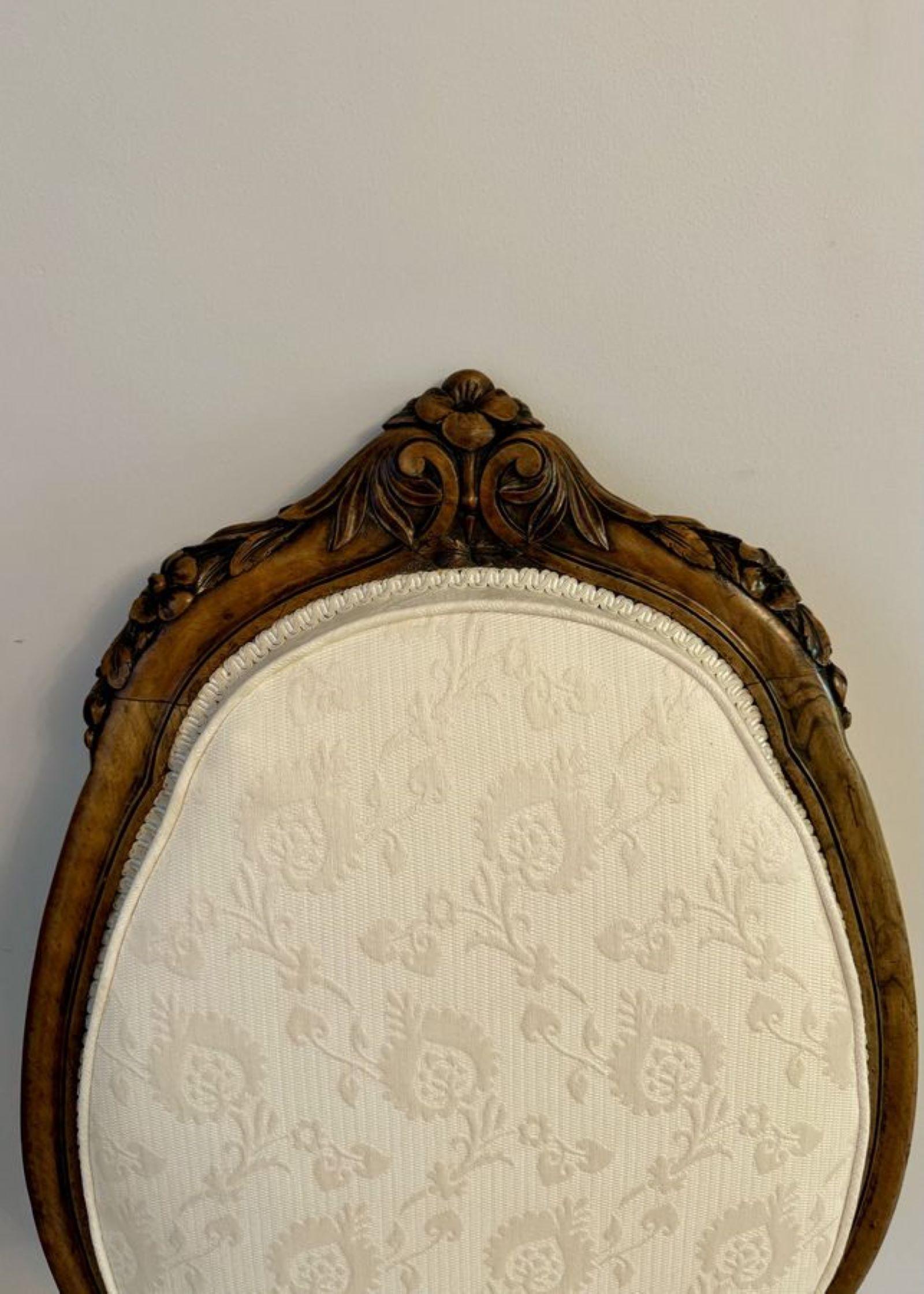 Silla de señora antigua victoriana de nogal tallado de gran calidad Nogal en venta
