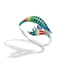 Sicis Jewels 18K White Gold MicroMosaic Bracelet with Tanzanites & Diamonds