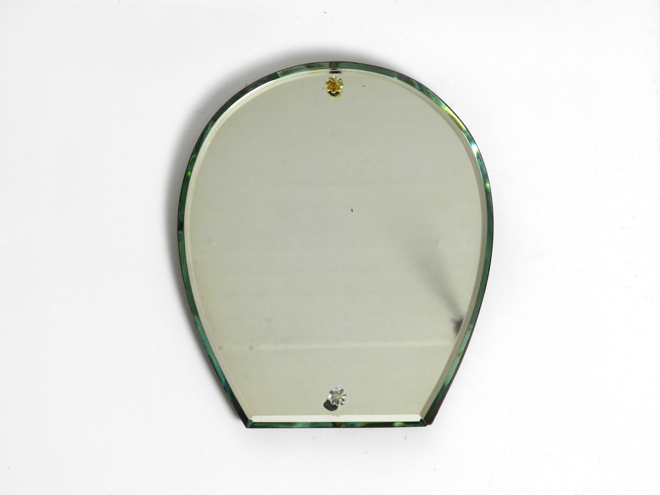 Beautiful rare 1930s table mirror with oak back For Sale 12