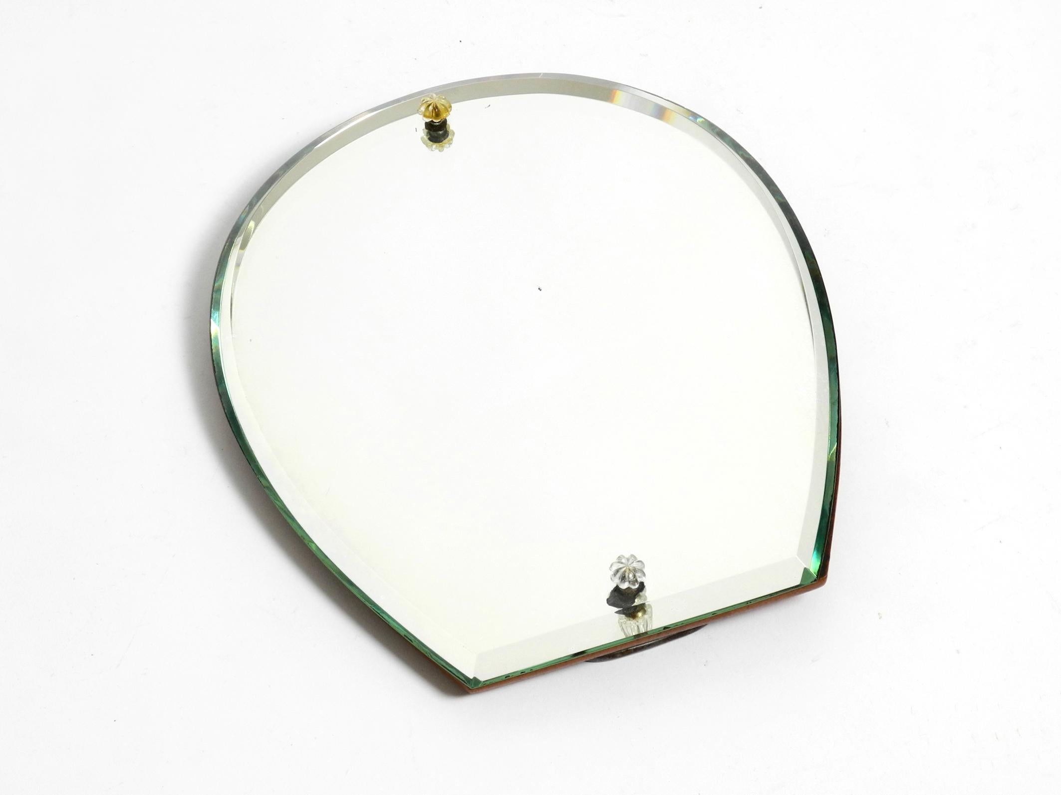 Beautiful rare 1930s table mirror with oak back For Sale 13