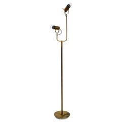 Beautiful Rare 1960s Floor Lamp by Goffredo Reggiani Made of Brushed Brass