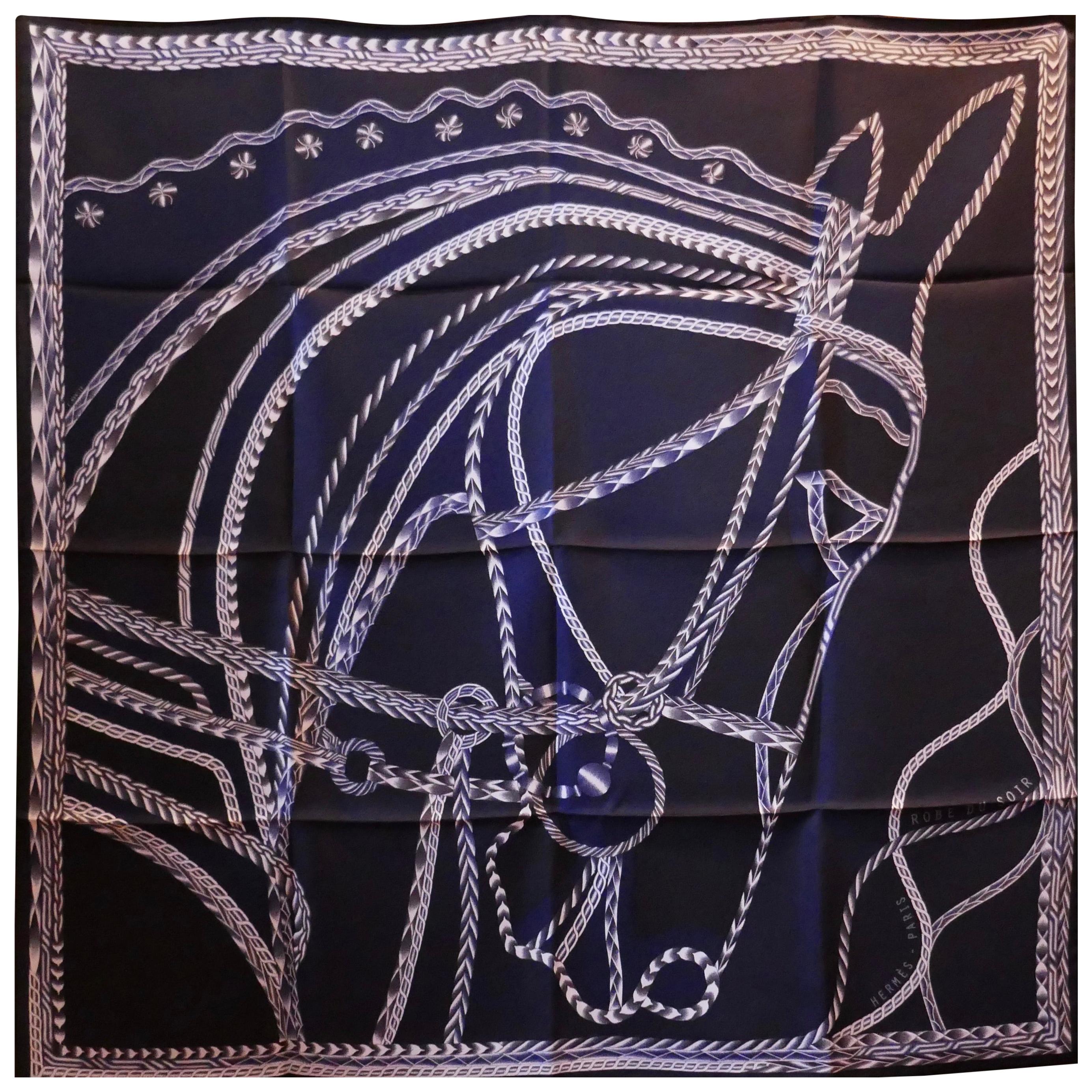 Beautiful Rare 2018 Hermes Silk Scarf “ Robe du Soir” by  Florence Manklin