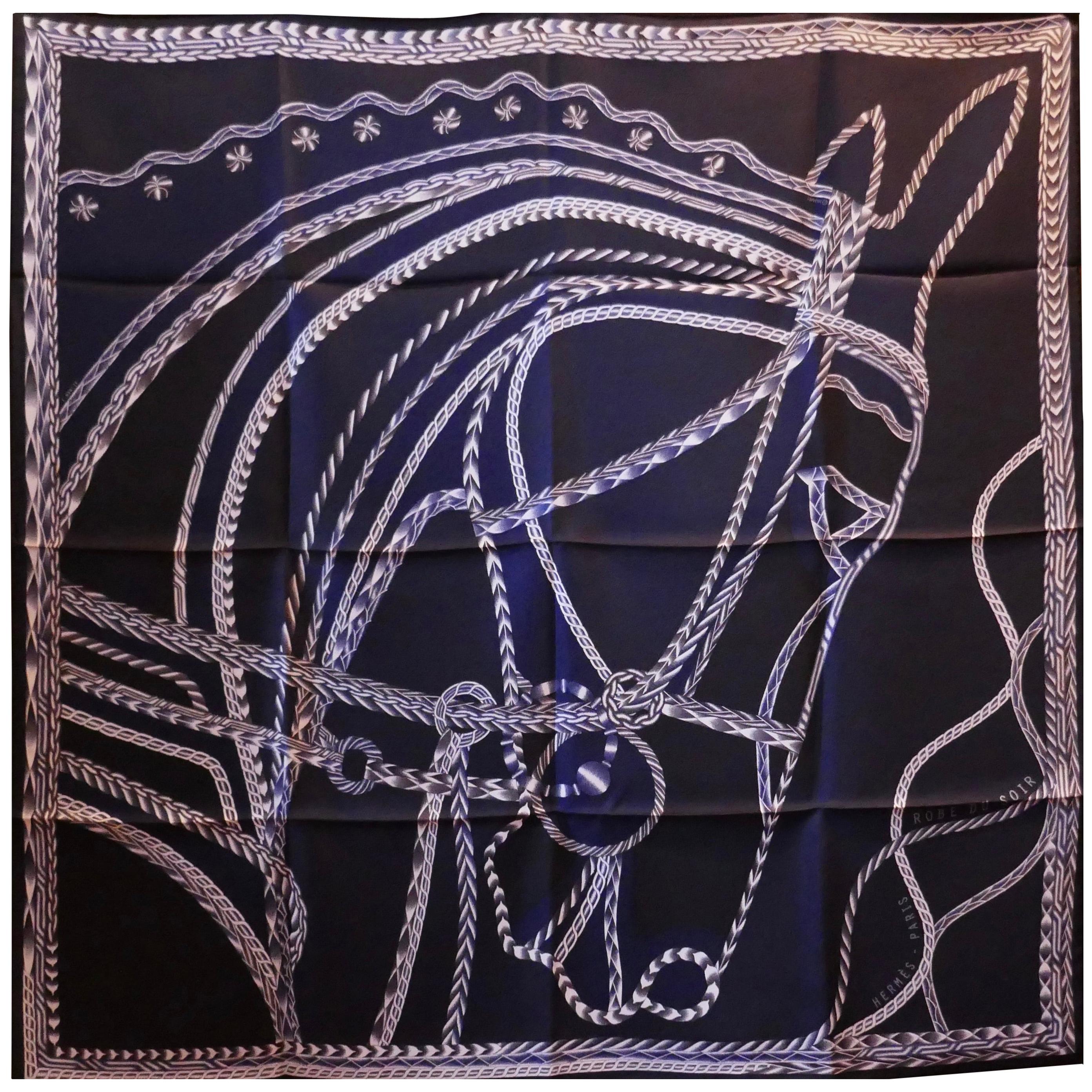 Beautiful Rare 2018 Hermes Silk Scarf “ Robe du Soir” by Florence Manklin  