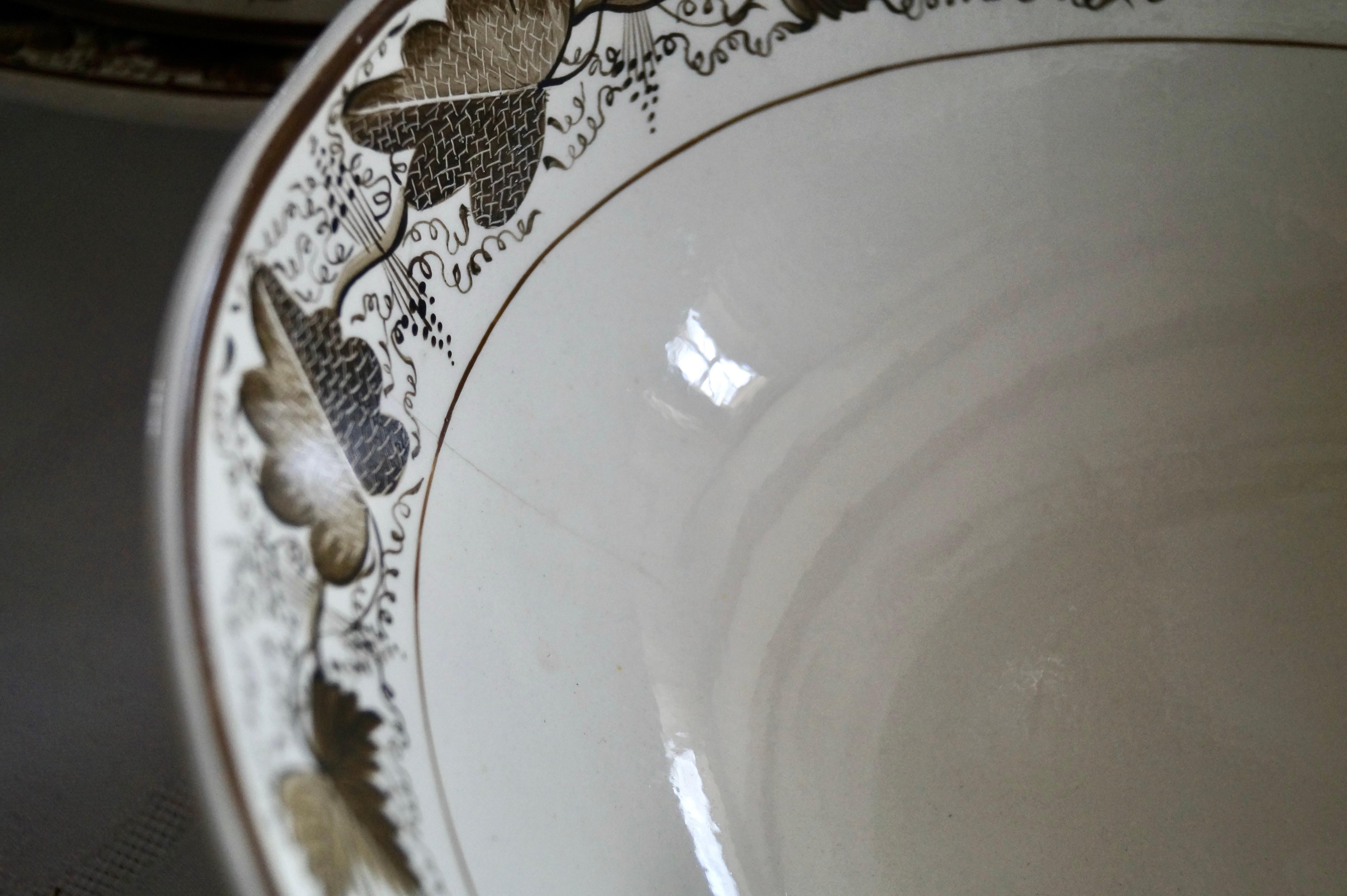 Magnifique et rare pièce de vaisselle ancienne Copeland Spode Creamware, datant d'environ 1800 en vente 1