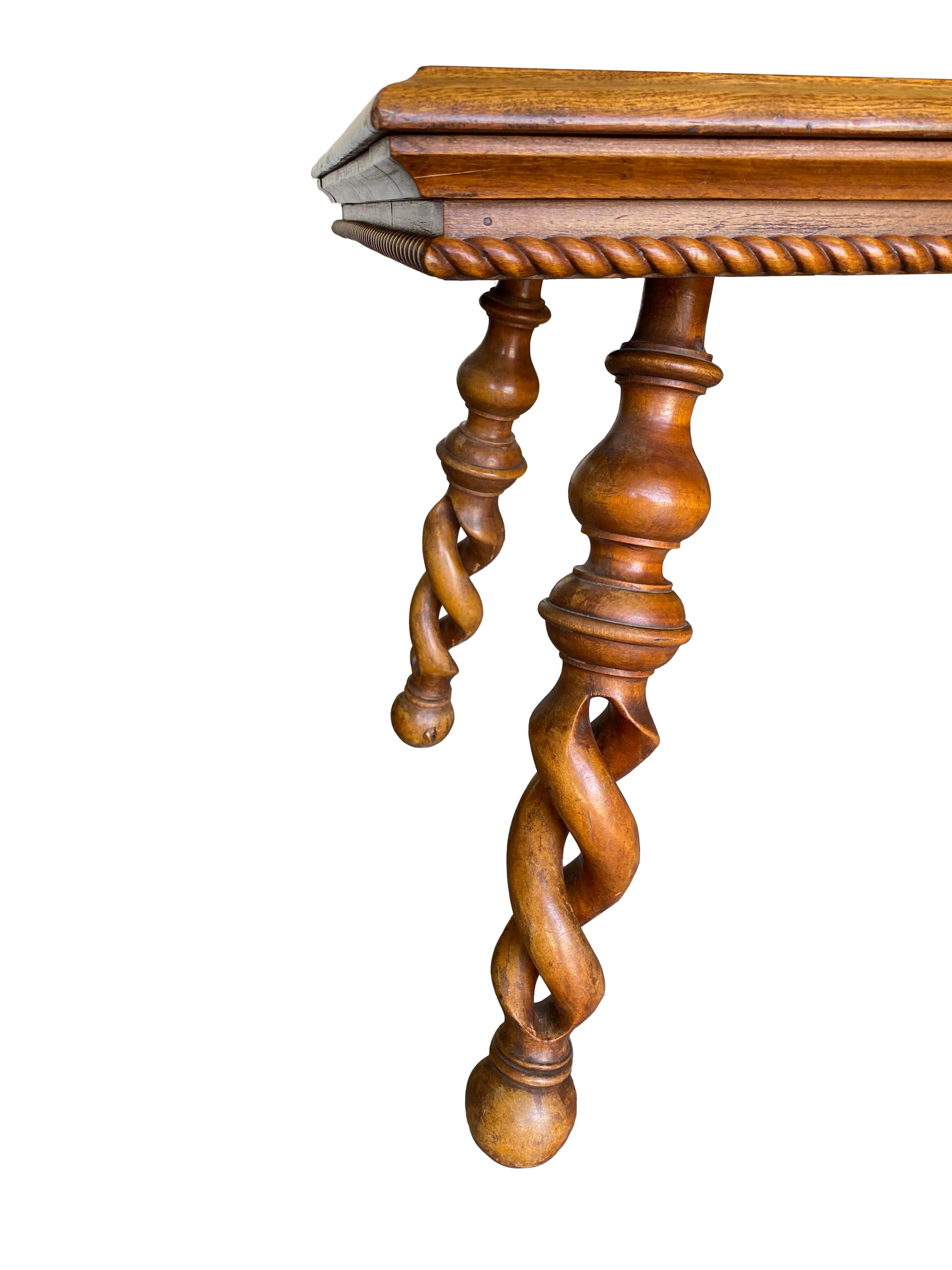 19th Century Beautiful Rare Antique Louis XIII Table by the Merklen Brothers For Sale