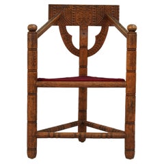 Magnifique fauteuil rare de Bernhard Hoettger, Worpswerde attr., vers les années 1930