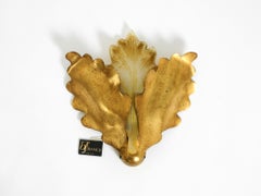 Beautiful, rare gold-plated glass and metal wall lamp by Banci Firenze, Italy