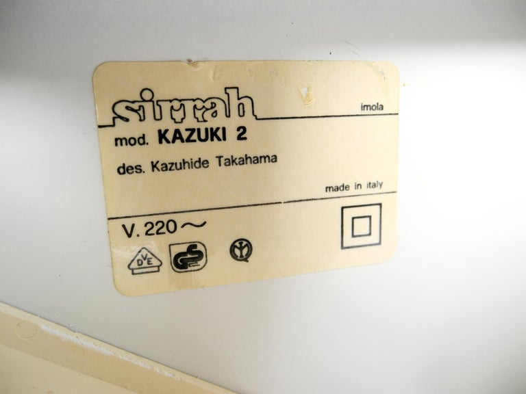 Beautiful Rare Kazuki 2 Floor Lamp by Kazuhide Takahama for Sirrah 1975 For Sale 3