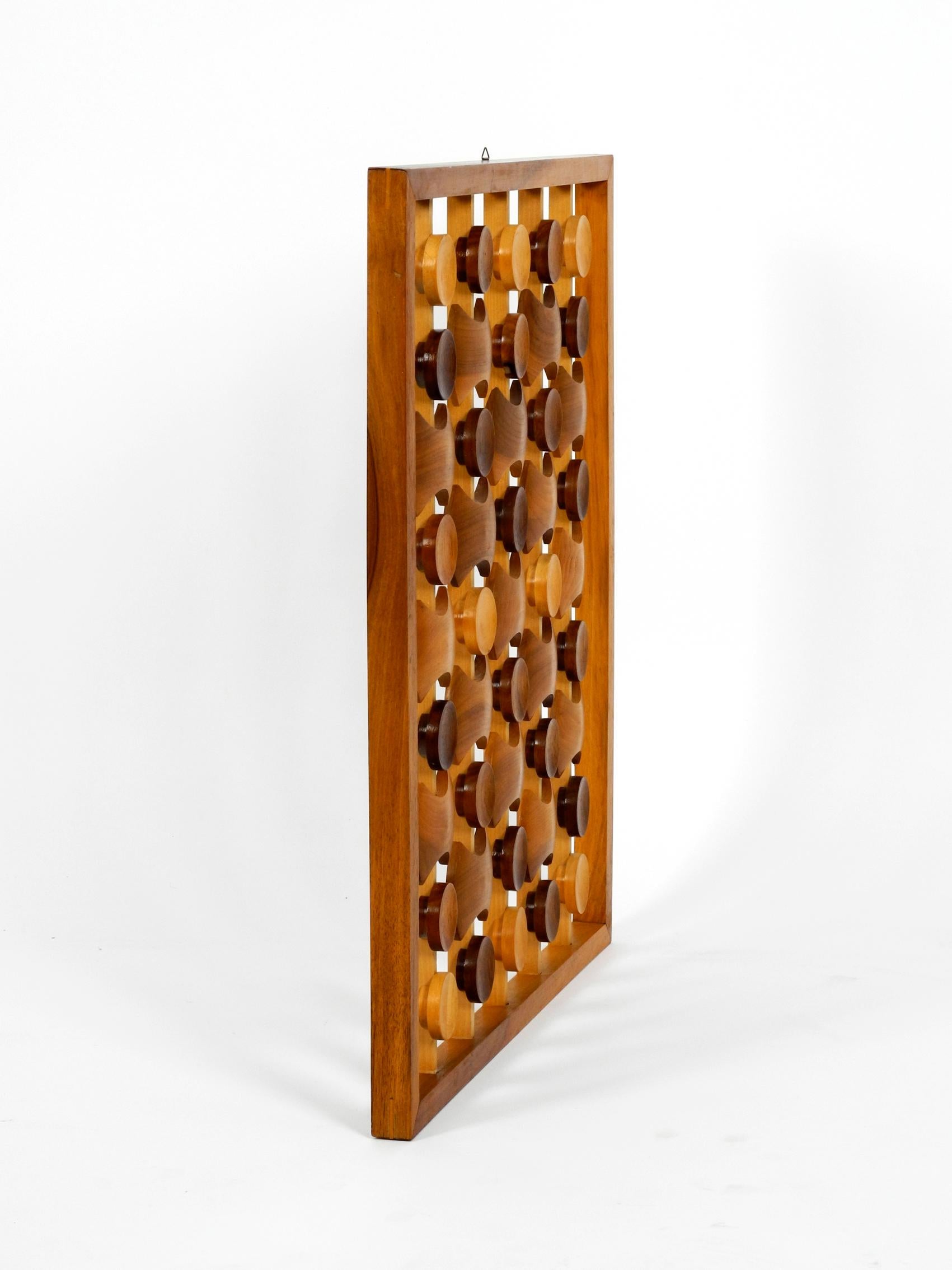 Mid-Century Modern Beautiful Rare Large Abstract Teak Wall Decoration Made in Denmark