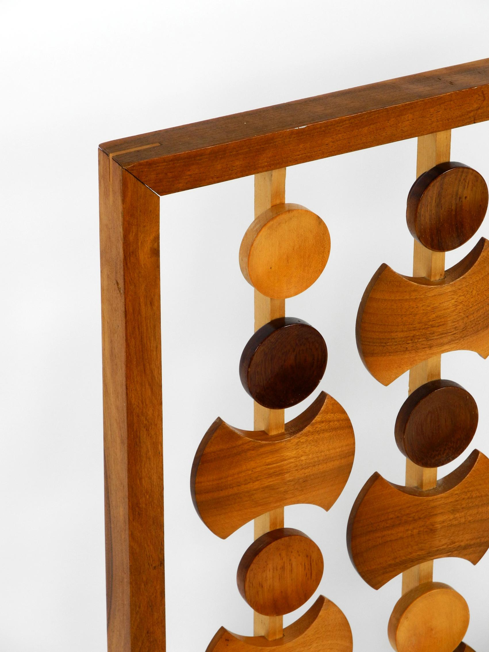 Beautiful Rare Large Abstract Teak Wall Decoration Made in Denmark In Good Condition In München, DE