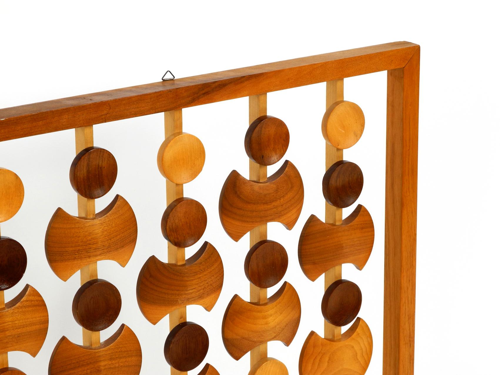 Mid-20th Century Beautiful Rare Large Abstract Teak Wall Decoration Made in Denmark