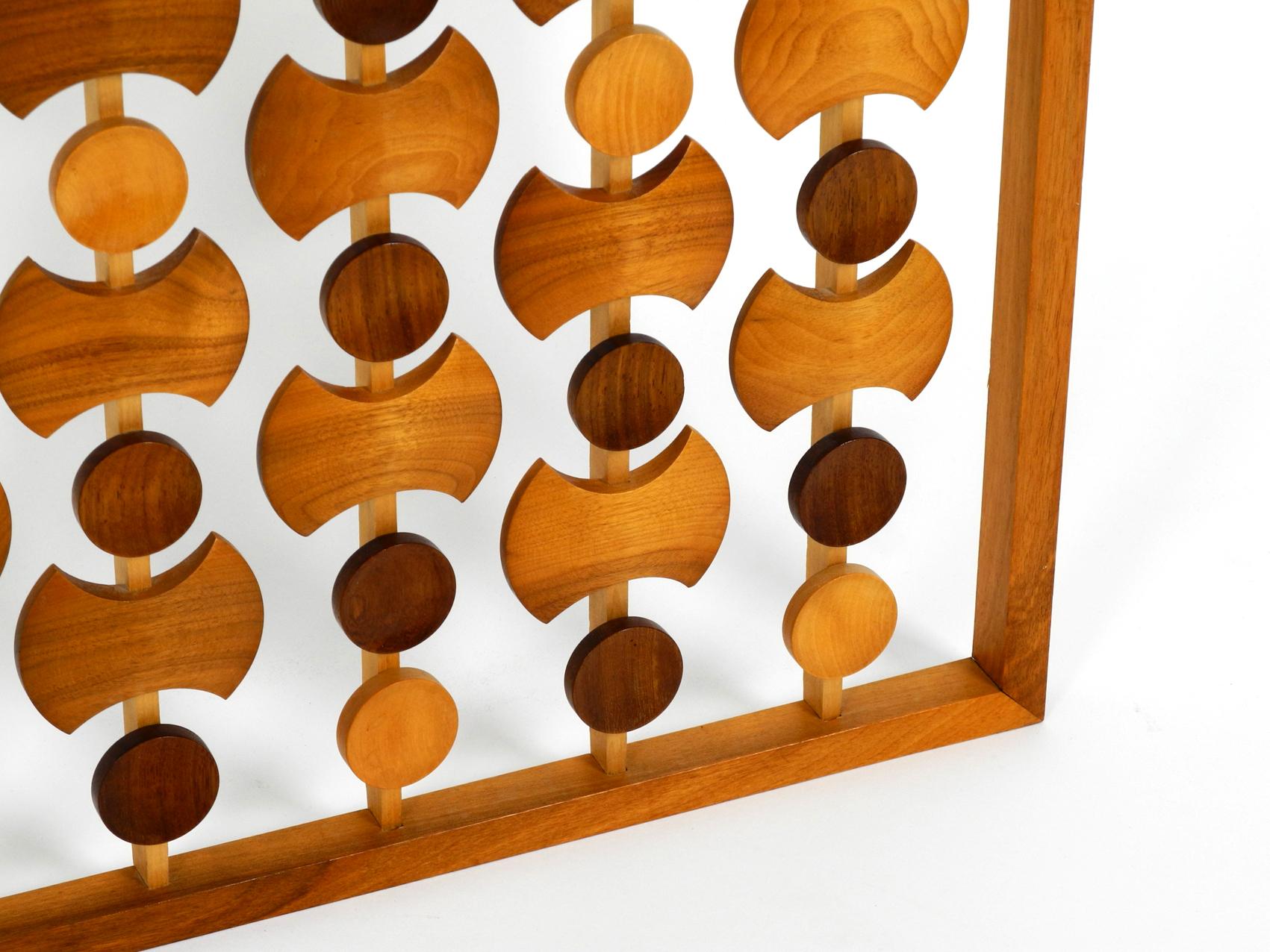 Beautiful Rare Large Abstract Teak Wall Decoration Made in Denmark 2