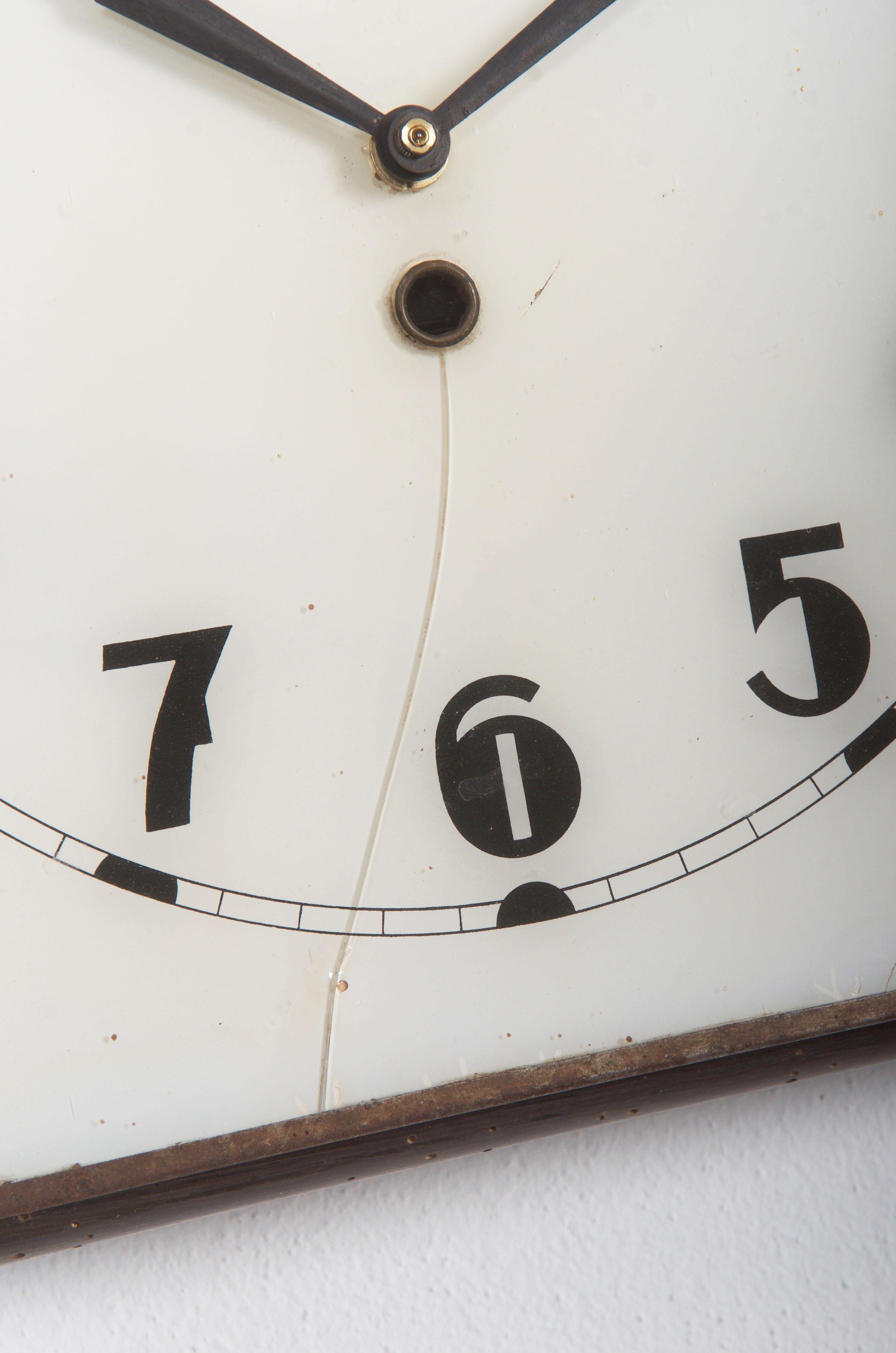 Mid-20th Century Beautiful, Rare Large Bauhaus Wall Clock