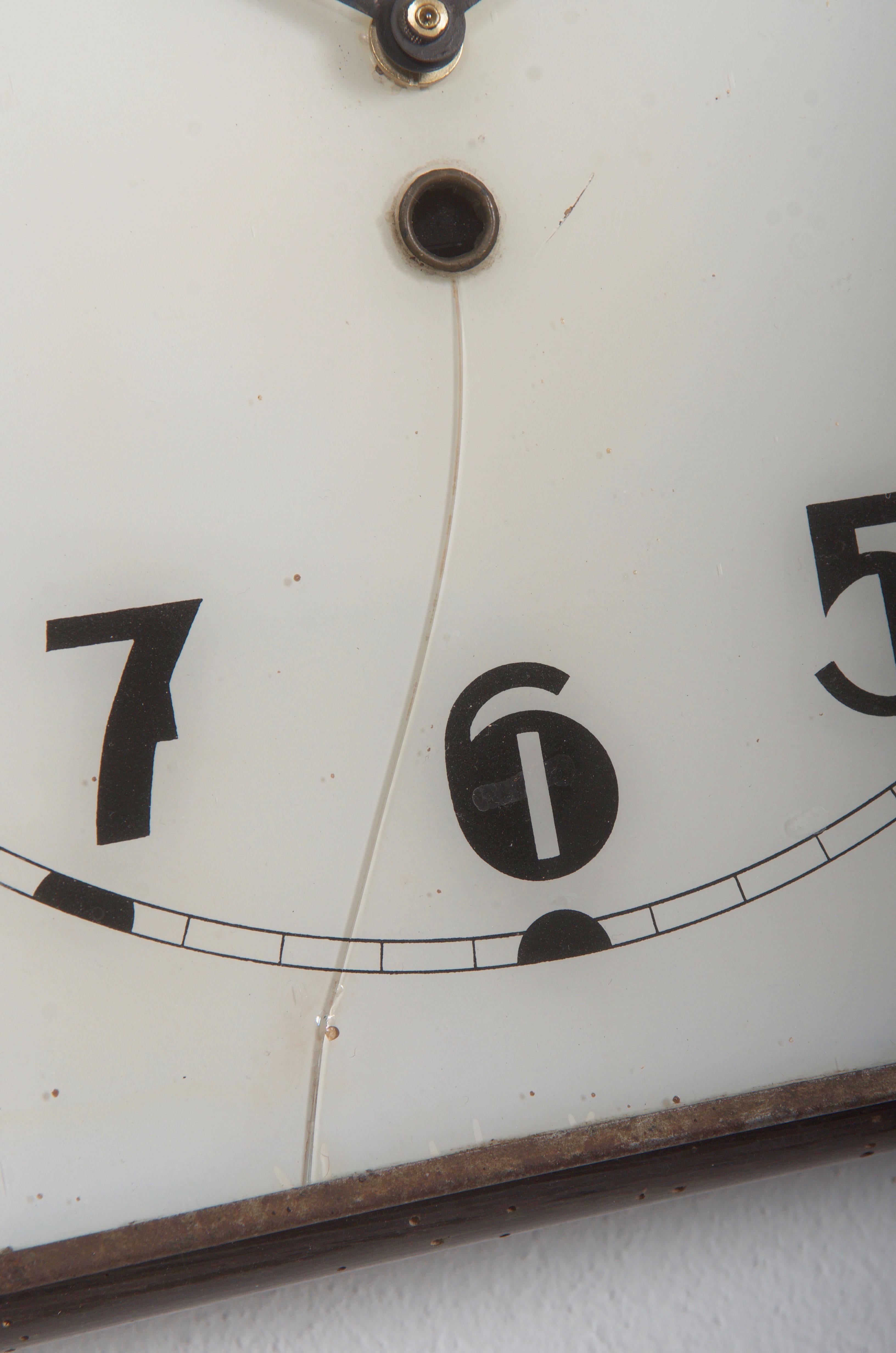 Glass Beautiful, Rare Large Bauhaus Wall Clock