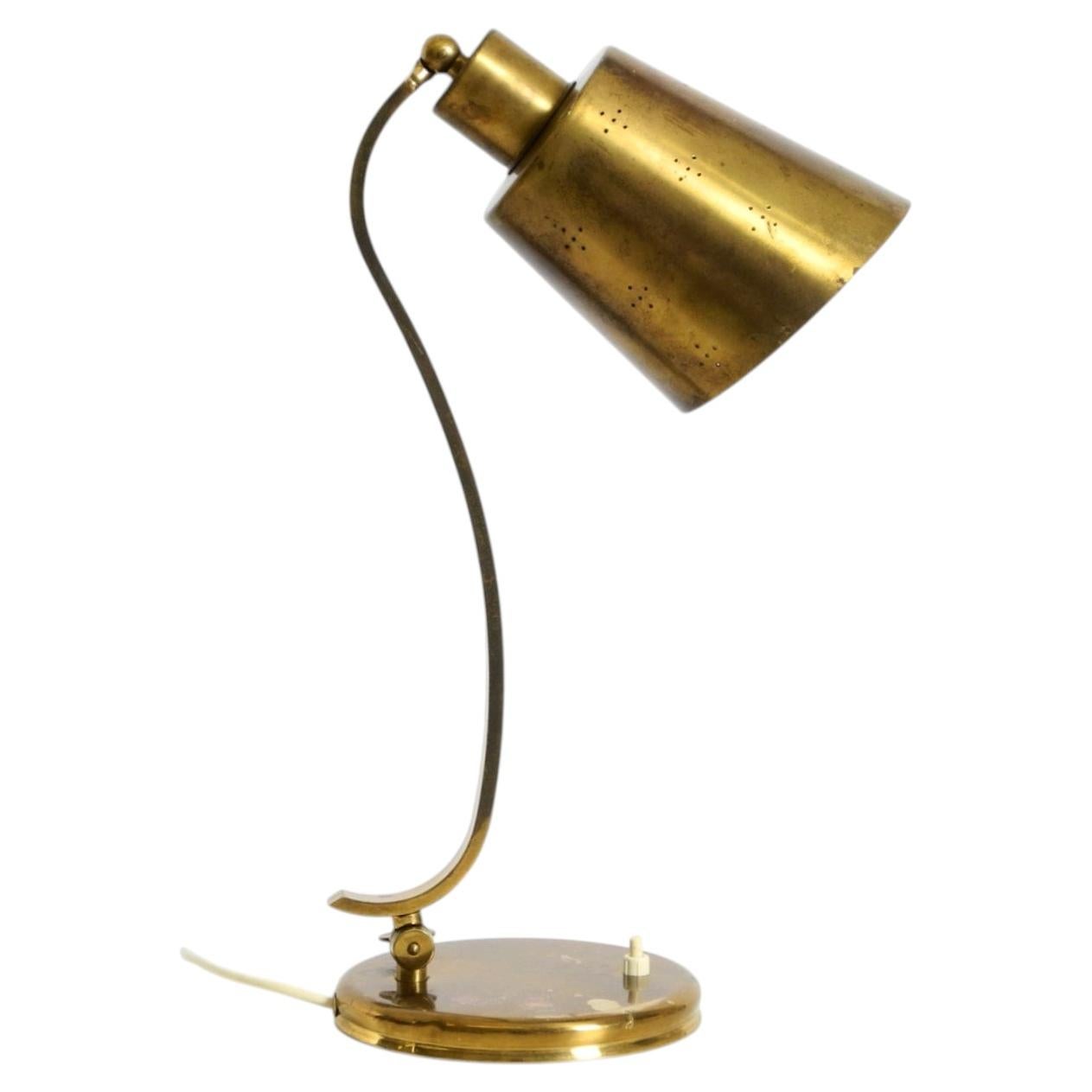 Beautiful, rare, large, heavy mid-century modern brass table lamp