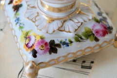 Beautiful Rare Old Paris Porcelain Set of 2 Perfume Bottles France, ca 1880
