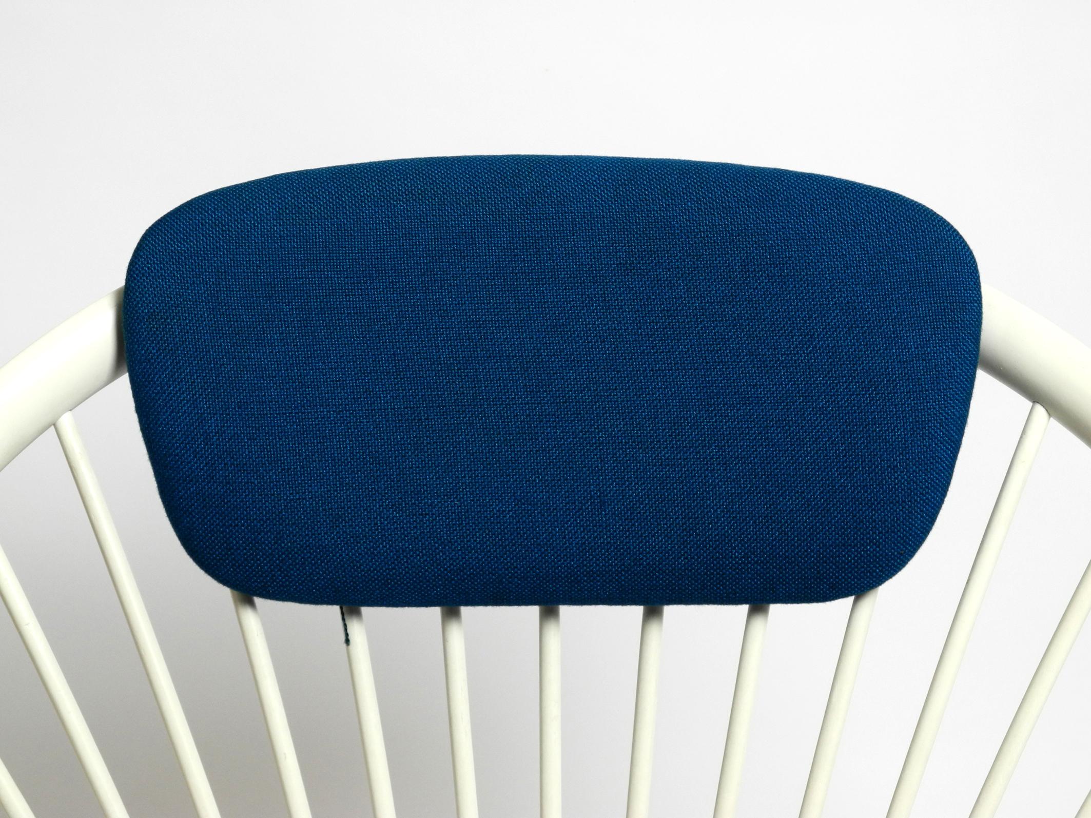 Preciosa y rara silla circular original de Yngve Ekström de los años 50 para Swedese Tela en venta