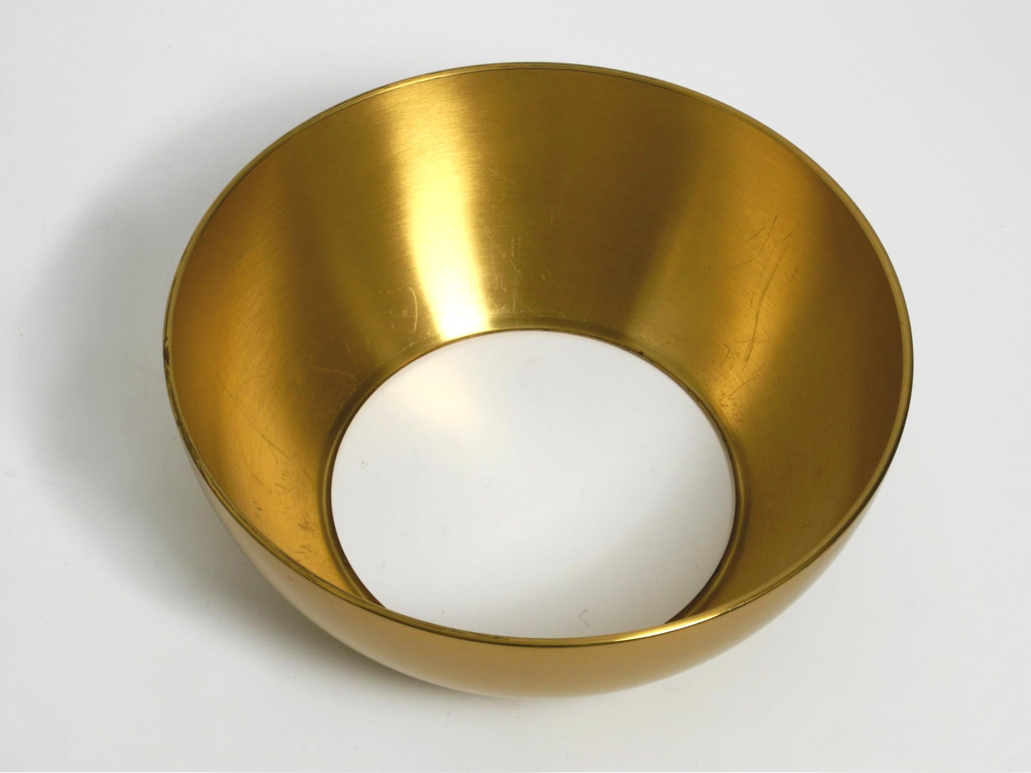 Beautiful rare original 1970s Florian Schulz brass pendant light with pulley sys For Sale 7