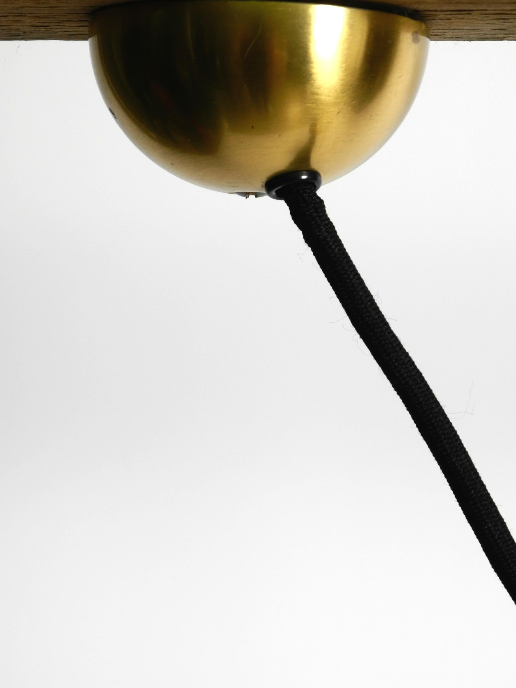 Beautiful rare original 1970s Florian Schulz brass pendant light with pulley sys For Sale 1