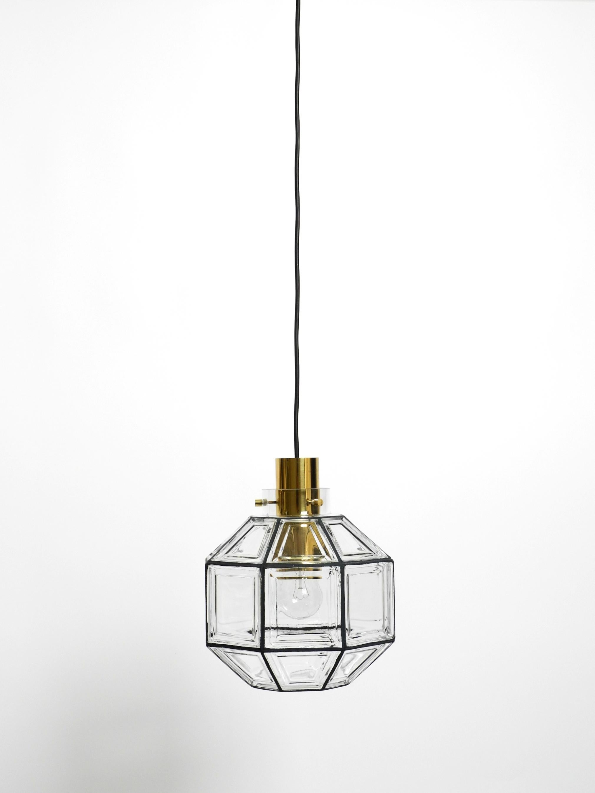 Beautiful rare original 60s  Limburg octagonal glass pendant lamp en vente 8