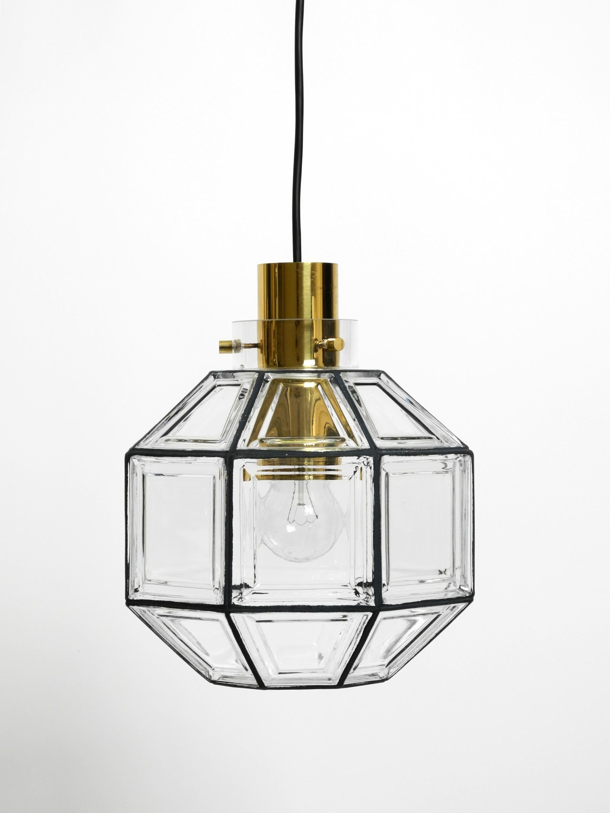 Beautiful rare original 60s  Limburg octagonal glass pendant lamp en vente 10
