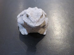 Beautiful Rare Original Estate Italian Terracotta Frog Sculpture